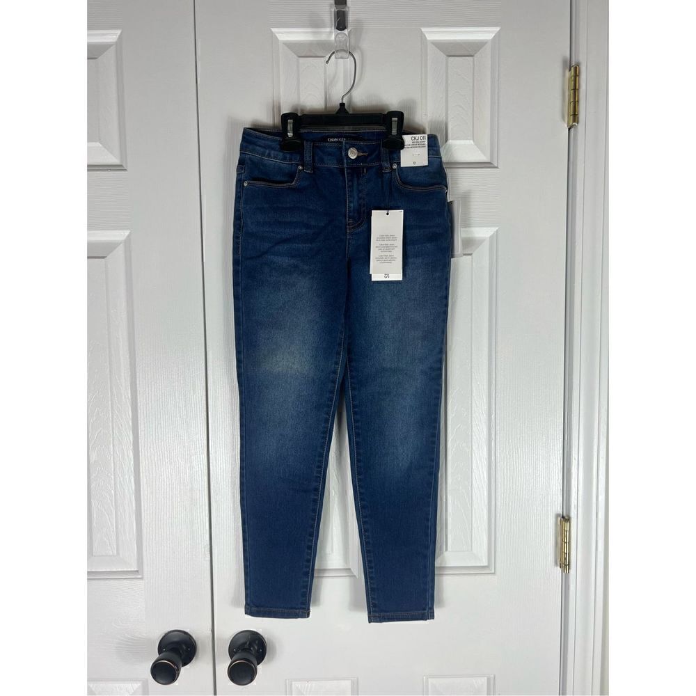 NWT Calvin Klein Girls Mid Rise Skinny Jeans Size 12